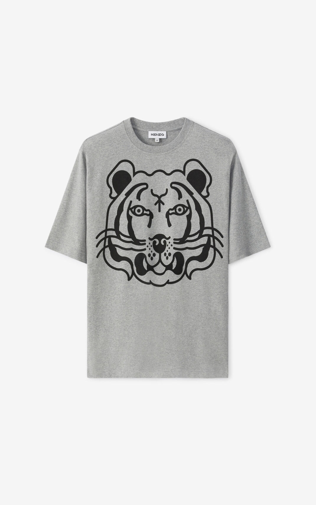 Kenzo K Tiger oversized Tişört Erkek Gri | 8642-EXCFM